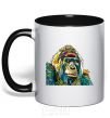 Mug with a colored handle A multi-colored gorilla black фото