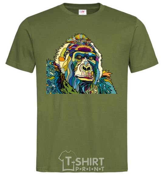 Men's T-Shirt A multi-colored gorilla millennial-khaki фото