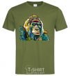 Men's T-Shirt A multi-colored gorilla millennial-khaki фото