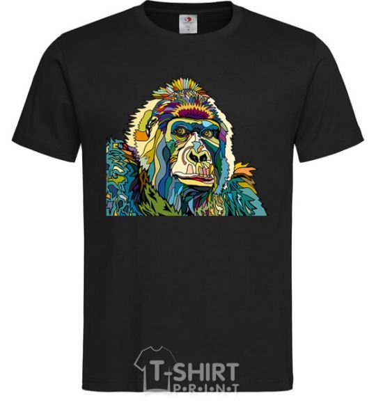 Men's T-Shirt A multi-colored gorilla black фото