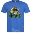 Men's T-Shirt A multi-colored gorilla royal-blue фото