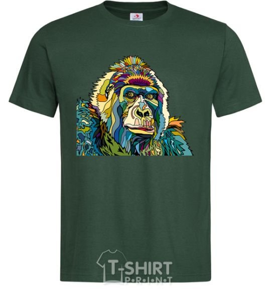Men's T-Shirt A multi-colored gorilla bottle-green фото