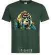 Men's T-Shirt A multi-colored gorilla bottle-green фото