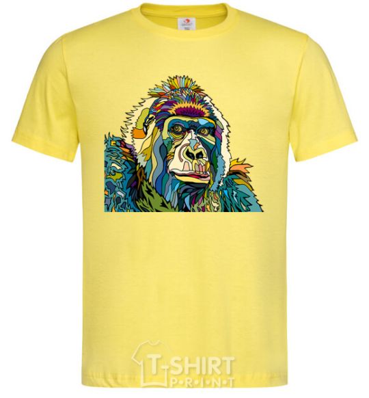 Men's T-Shirt A multi-colored gorilla cornsilk фото