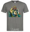 Men's T-Shirt A multi-colored gorilla dark-grey фото