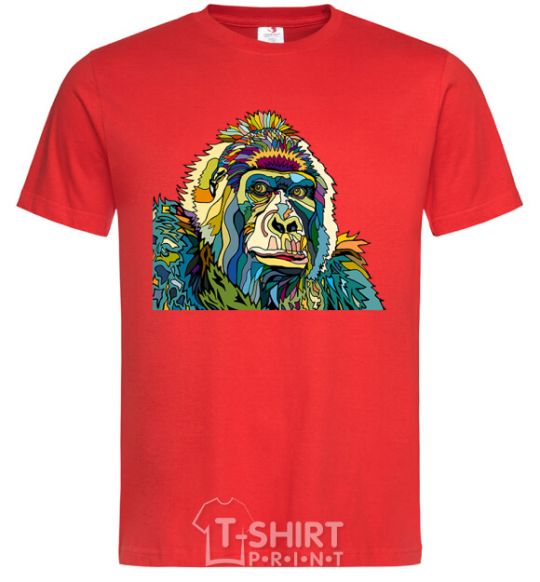 Men's T-Shirt A multi-colored gorilla red фото