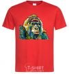 Men's T-Shirt A multi-colored gorilla red фото