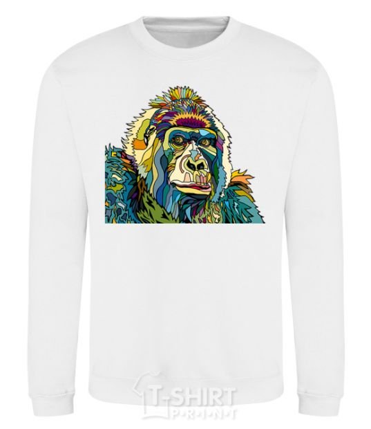 Sweatshirt A multi-colored gorilla White фото