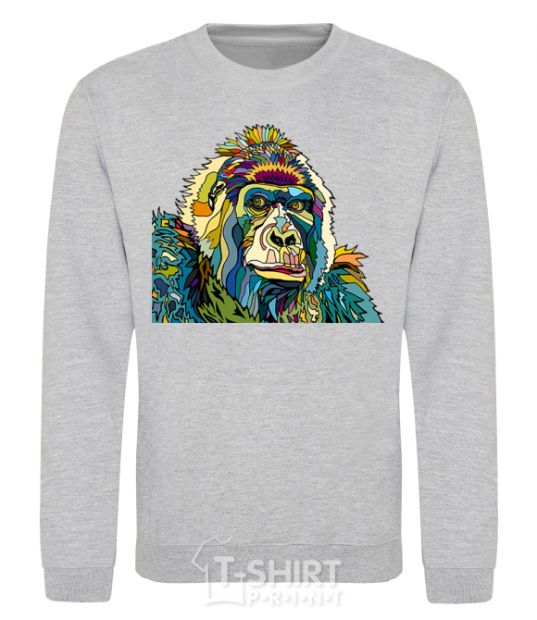 Sweatshirt A multi-colored gorilla sport-grey фото