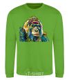 Sweatshirt A multi-colored gorilla orchid-green фото