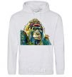 Men`s hoodie A multi-colored gorilla sport-grey фото