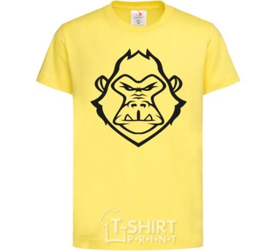 Kids T-shirt Angry gorilla cornsilk фото