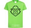 Kids T-shirt Angry gorilla orchid-green фото