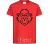 Kids T-shirt Angry gorilla red фото