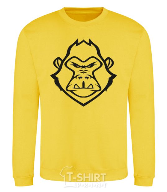 Sweatshirt Angry gorilla yellow фото