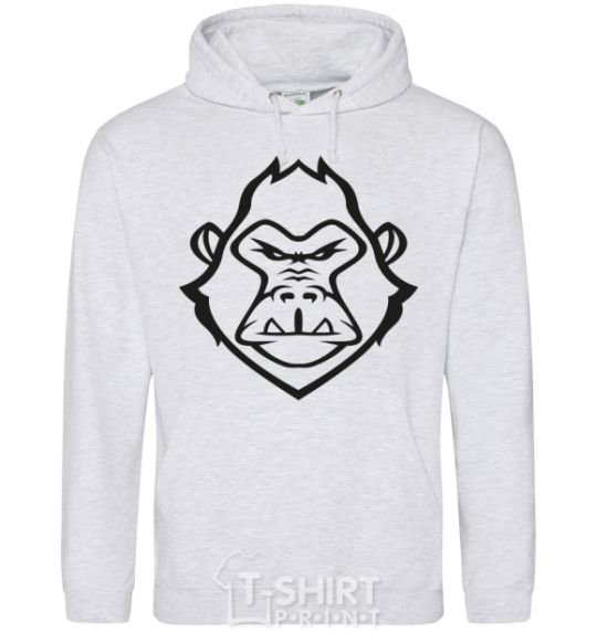 Men`s hoodie Angry gorilla sport-grey фото