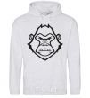Men`s hoodie Angry gorilla sport-grey фото