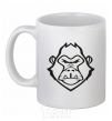 Чашка керамическая Angry gorilla Белый фото
