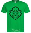 Мужская футболка Angry gorilla Зеленый фото