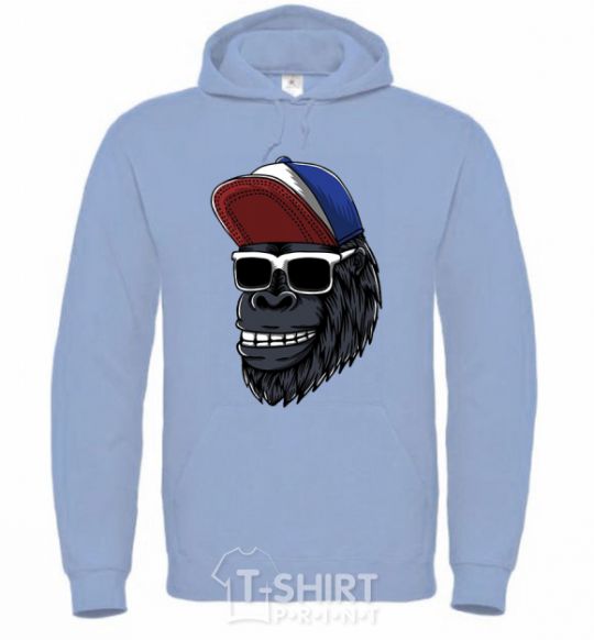 Men`s hoodie Swag gorilla sky-blue фото