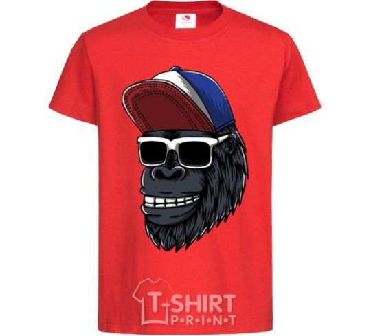 Детская футболка Swag gorilla Красный фото
