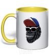 Mug with a colored handle Swag gorilla yellow фото