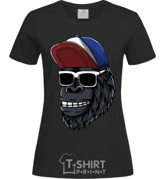 Женская футболка Swag gorilla Черный фото