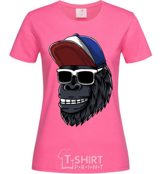 Женская футболка Swag gorilla Ярко-розовый фото