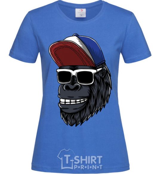 Женская футболка Swag gorilla Ярко-синий фото