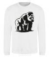 Sweatshirt The gorilla is sitting White фото