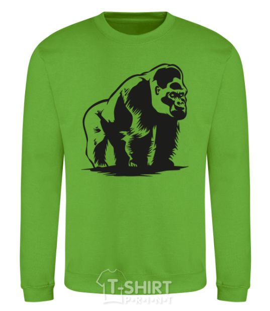 Sweatshirt The gorilla is sitting orchid-green фото