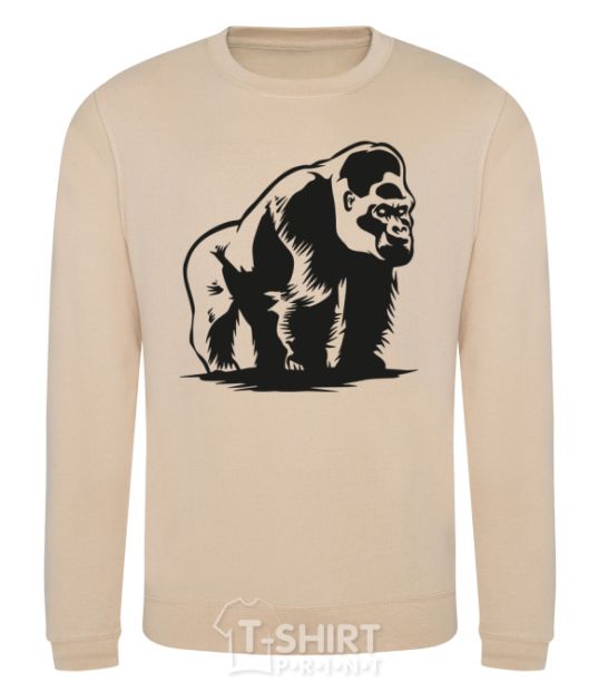 Sweatshirt The gorilla is sitting sand фото
