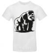 Men's T-Shirt The gorilla is sitting White фото