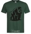 Men's T-Shirt The gorilla is sitting bottle-green фото