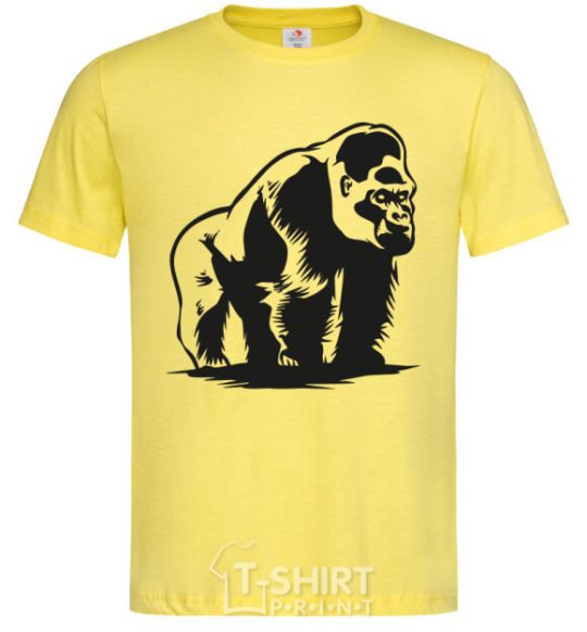 Men's T-Shirt The gorilla is sitting cornsilk фото