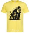 Men's T-Shirt The gorilla is sitting cornsilk фото