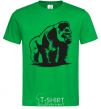 Men's T-Shirt The gorilla is sitting kelly-green фото