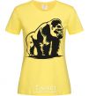 Women's T-shirt The gorilla is sitting cornsilk фото