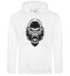 Men`s hoodie Angry gorilla V.1 White фото