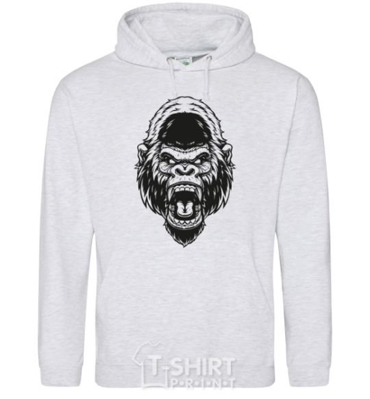 Men`s hoodie Angry gorilla V.1 sport-grey фото