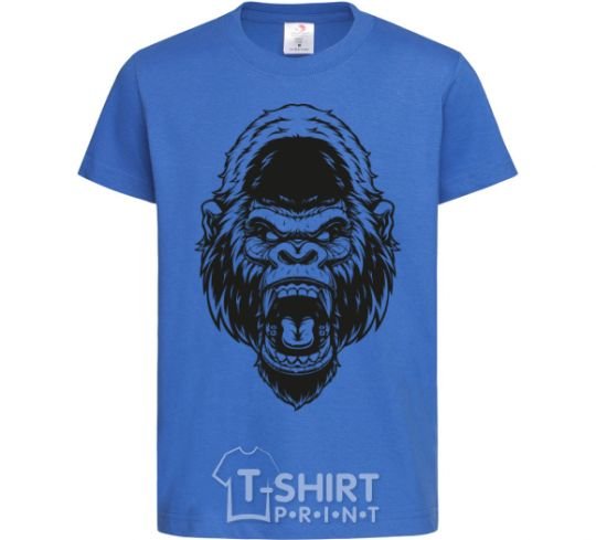 Kids T-shirt Angry gorilla V.1 royal-blue фото