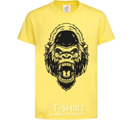 Kids T-shirt Angry gorilla V.1 cornsilk фото