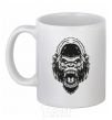 Чашка керамическая Злая горилла V.1 Белый фото