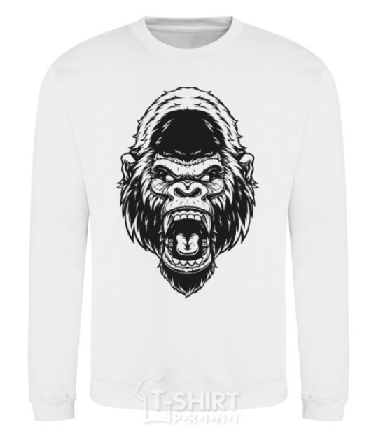 Sweatshirt Angry gorilla V.1 White фото