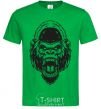 Мужская футболка Злая горилла V.1 Зеленый фото