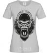 Women's T-shirt Angry gorilla V.1 grey фото
