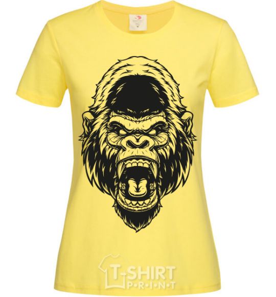 Women's T-shirt Angry gorilla V.1 cornsilk фото