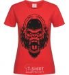 Women's T-shirt Angry gorilla V.1 red фото