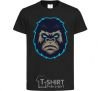 Kids T-shirt Blue gorilla black фото