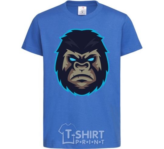 Kids T-shirt Blue gorilla royal-blue фото